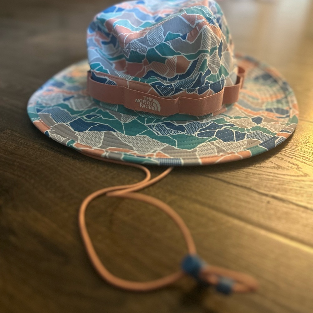 The North Face Blue and Pink Patterned Hat